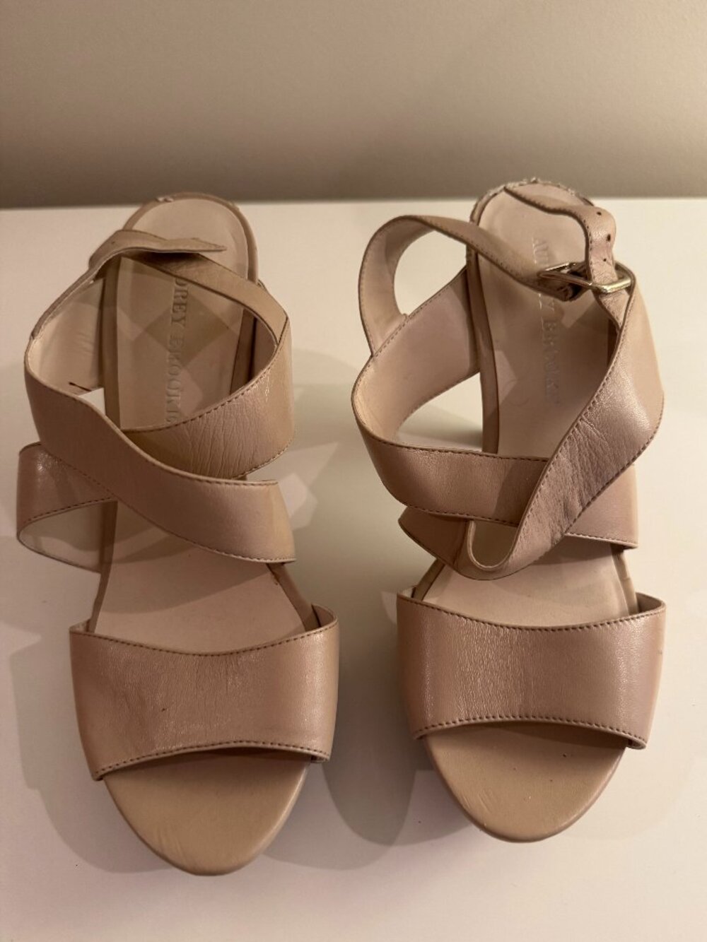 Audrey Brooke Strappy Wedge Sandals